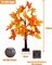 2 Pack 24 Inch Artificial Fall Lighted Maple Tree - 24 LED Light